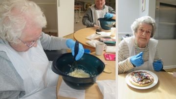 Baking day at Leeds care home